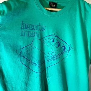 American Apparel mint green Beastie Boys sardine can blueprint graphic sz XL